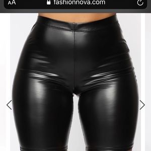 Liquid Bermuda style biker shorts